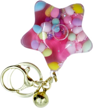 KCS Attractive cute 3D pink mini shaker keychain for boys and girls