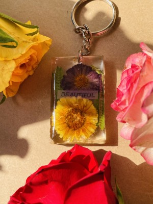 crafcan Resin Real Flower Keychain, Pack of 1 Key Chain Price in India -  Buy crafcan Resin Real Flower Keychain