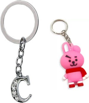 KCS Attractive cute 3D pink mini shaker keychain for boys and girls