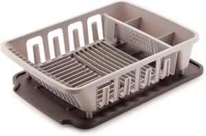 Anko Premium Powder-Coated Wire Frame Kitchen Dish Rack with Tray & Ut –  Anko India