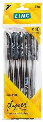 10x Linc GLYCER Ball pen RED 0.6 mm Tip Smudge-free writing Flexi-Grip