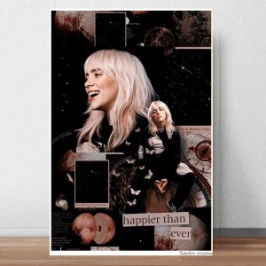 Billie Eilish 'LV' Tattooed Poster – Posters Plug