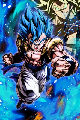 Dragon Ball Super Poster Gogeta Blue Smiling with Logo 12in x 18in Free  Shipping