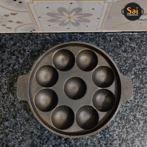 Blu Bel Cast Iron 12 Cavity Paniyaram/Appe Pan/Paddu/Appam Maker Tawa 30 cm  diameter with Lid Price in India - Buy Blu Bel Cast Iron 12 Cavity Paniyaram /Appe Pan/Paddu/Appam Maker Tawa 30 cm