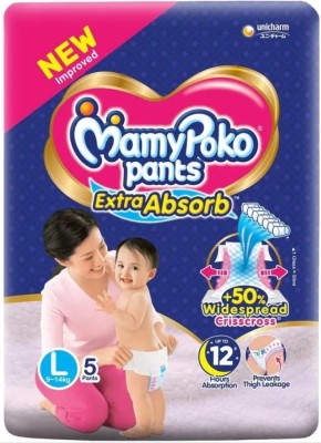 Buy Mamypoko Pants Standard Diaper - Large, 9-14 Kg 34 pcs Pouch Online at  Best Price. of Rs 334 - bigbasket