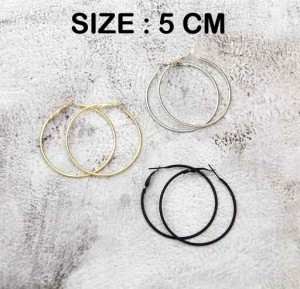 Fashion 4cm5cm Hoop Earrings For Women Metal Punk Big Circle Earrings  Charm Large Pendant Earring Statement Ear Party Jewelry  AliExpress