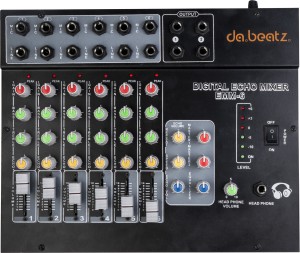 Mixer de Som, DJ Mixer 6 Canais DSP Liga de Alumínio Botão Separado  100-240V para Cantar (plugue da ue)