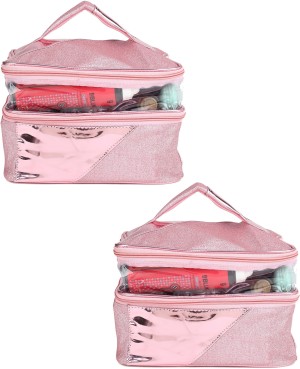 Luxtrada Makeup Bags Double layer Travel Cosmetic India