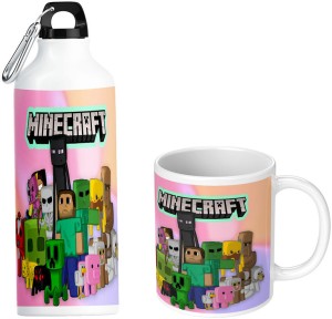 TrendoPrint Minecraft Sipper Water Bottle For Kids  