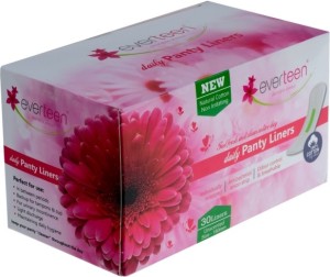 everteen 100% Natural Cotton Daily Panty Liners (Box of 30pcs) Pantyliner  (Pack of 30)