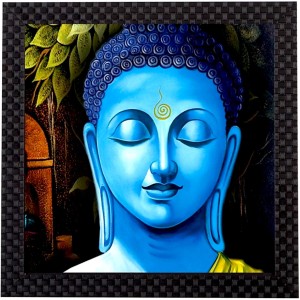 Craft Junction Lord Gautam Buddha Art Print Design Matt Textured UV Ink 12 inch x 12 inch Painting