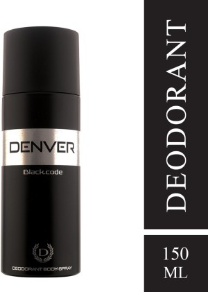 Denver Deo Black Code 150 Ml Deodorant Spray  -  For Men  (150 ml)