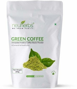 Neuherbs Green Coffee Beans Powder for Weight Loss Management Instant Coffee  (200 g, Green Coffee Flavoured)