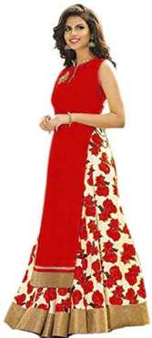 Printed Semi Stitched Lehenga & Kurta
