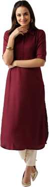 Women Abstract Cotton Rayon Blend Pathani Kurta