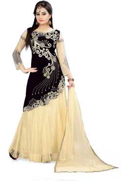 Solid Semi Stitched Lehenga Choli