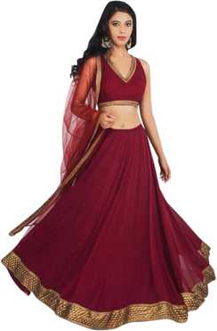 Self Design Semi Stitched Lehenga Choli