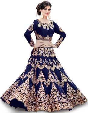 Embroidered Semi Stitched Lehenga Choli