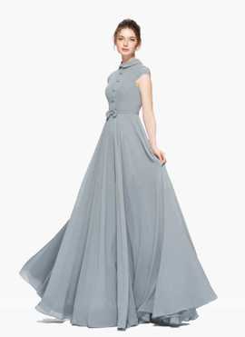Pure Georgette Stitched Flared/A-line Gown