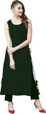 Women Solid Rayon Straight Kurta