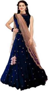 Embroidered Semi Stitched Lehenga Choli