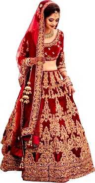 Embroidered Semi Stitched Lehenga Choli