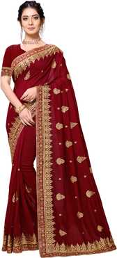 Embroidered Bollywood Vichitra Saree