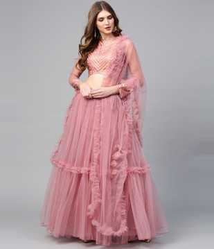 Solid Semi Stitched Lehenga Choli