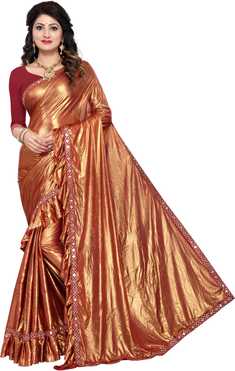 Solid Fashion Lycra Blend Saree