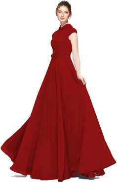 Embellished Georgette Blend Stitched Flared/A-line Gown