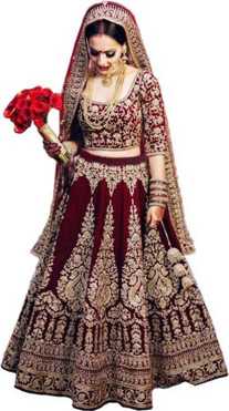 Embroidered Semi Stitched Lehenga Choli