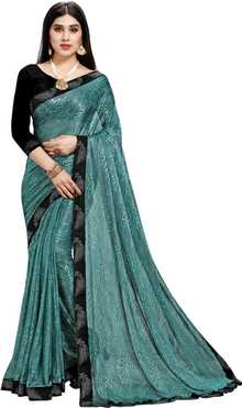 Embellished, Woven, Self Design Fashion Lycra Blend Saree