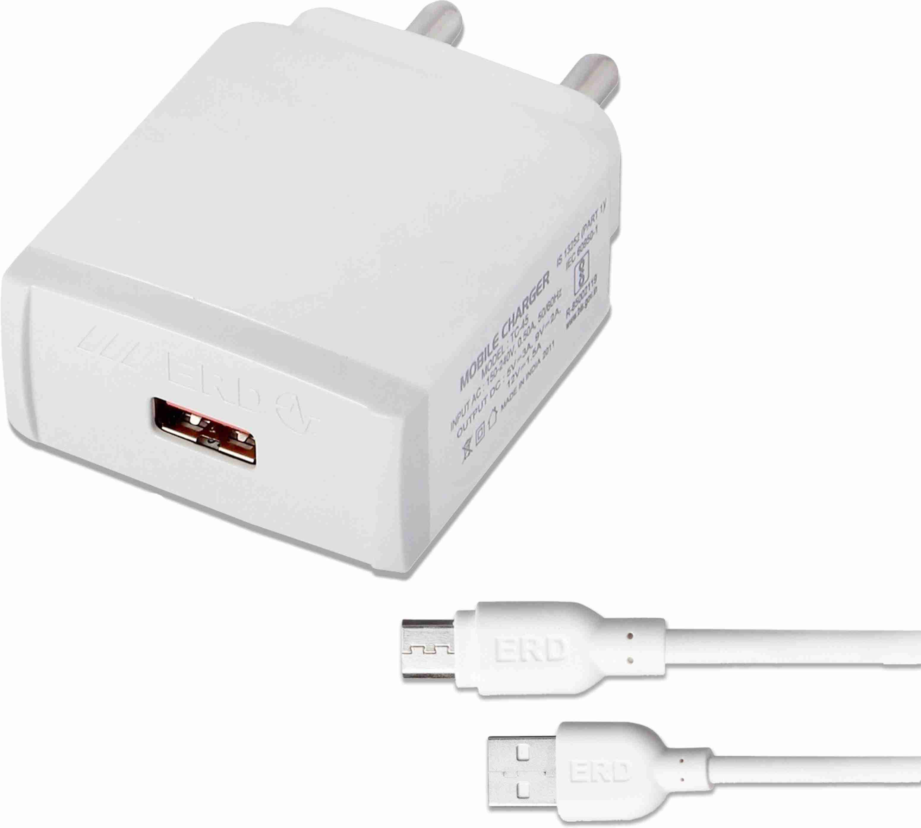ERD TC-31 5W 3 Amp Mobile Charger with Detachable Cable