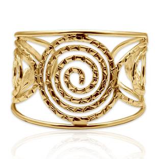 Spargz Alloy Yellow Gold Cuff