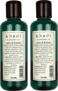 Khadi Herbal Amla & Brahmi Oil Pack of 2 - Price in India, Buy Khadi Herbal  Amla & Brahmi Oil Pack of 2 Online In India, Reviews, Ratings & Features |  