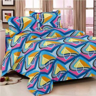Always Plus Cotton Abstract Double Bedsheet