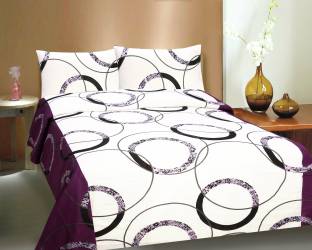 CURL UP Cotton Printed Queen sized Double Bedsheet