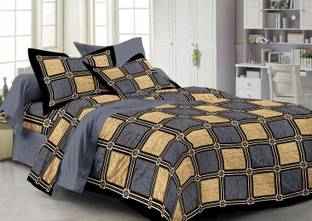 Story@home Cotton Checkered Double Bedsheet