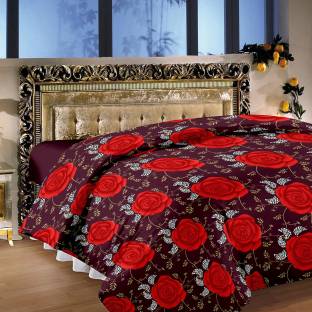 Story@home Floral Single Quilts & Comforters Red