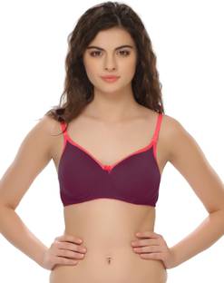 Clovia Padded Non-Wired Womens T-Shirt Purple Bra