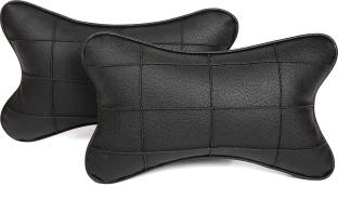 Pegasus Premium Black, Black Leatherite Car Pillow Cushion for Universal For Car