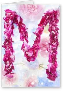 Lolprint M Alphabet Letter Name Greeting Card