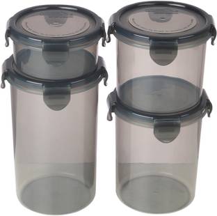 Bel Casa Lock & Store Round - 300 ml, 600 ml, 900 ml, 1230 ml Polypropylene Multi-purpose Storage Container