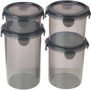 Bel Casa Lock & Store Round  - 300 ml, 600 ml, 900 ml, 1230 ml Polypropylene Multi-purpose Storage Container