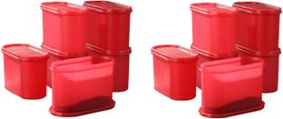 Tallboy Mahaware(microwaveable safe) space saver Candy Red - 1200 ml Polypropylene Multi-purpose Storage Container
