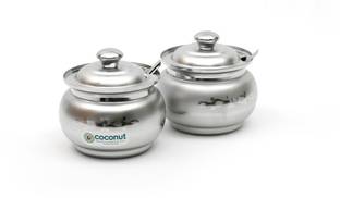 Coconut Coated Ghee Pot - 250 ml Stainless Steel Food Storage
