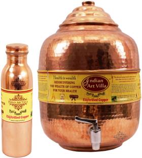 IndianArtVilla - 10900 ml Copper Multi-purpose Storage Container