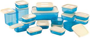 MasterCook 17 Pieces Blue  - 200 ml, 330 ml, 1630 ml, 150 ml, 500 ml, 700 ml Polypropylene Food Storage