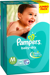 pampers medium size diapers flipkart