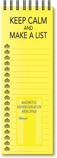 Nourish Keep Calm And Make A List Magnetic Refrigerator Regular Memo Pad Ruled 50 Pages